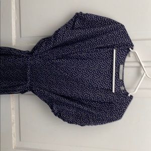 Vince navy midi wrap dress.